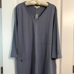 Gray/Blue Long Sleeve Tunic New w. Tags L/XL